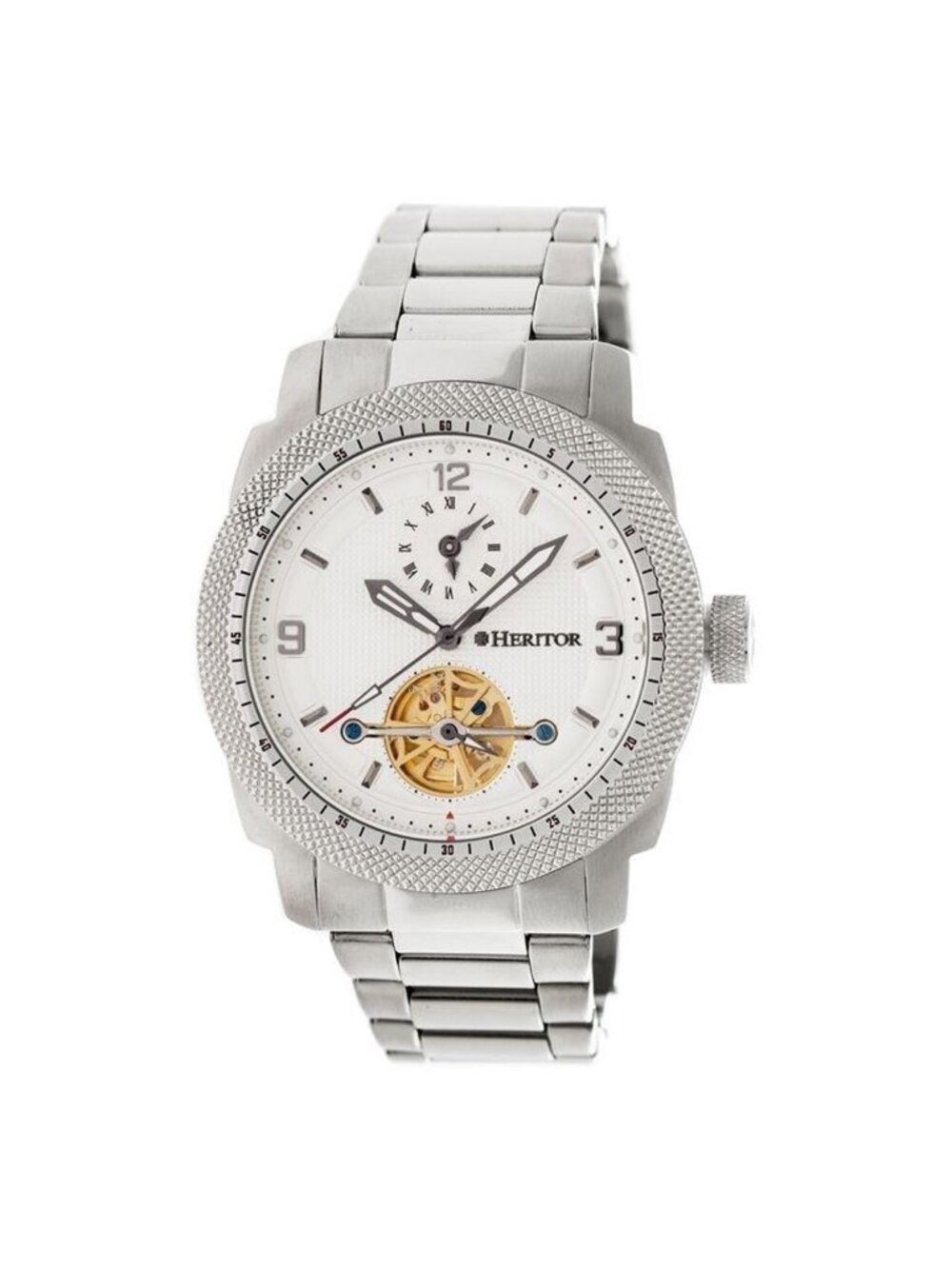 NWT Heritor Helmsley White Dial Stainless Steel Automatic Men's Watch